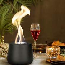 POCREATION Tazón de fogata de Mesa, Mini Table de Mesa Personal Firepit Place sin Humo Burning Negro Portable Tope de Chimenea de Chimenea para al Aire Libre en Interiores - como en la imagen - Ver 3