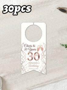 10pcs/30pcs/50pcs Custom Water BOTTLE TAGS For Wedding Reception (Small Size) Personalized With Names And Event Date Tag . Will Fit Most Small Cap Bottles Water Bottle Labels Suitable For Weddings, Parties, Birthdays, Baptisms, And Other Events - Multicolor - View 22