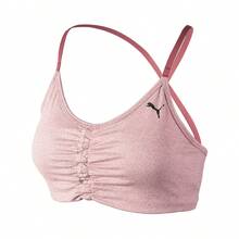 Puma Áo lót thể thao ôm sát dành cho nữ, thích hợp cho mùa xuân/hè. - Hồng xám - Xem 1