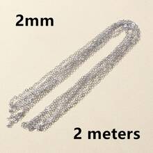 2 Meters Stainless Steel Polishing Necklace O-Ring Chain For DIY Jewelry Findings Making Materials Handmade Supplies - Steel Chains - View 10