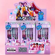 12pcs K-POP Style Erasable Gel Pens, 0.5mm Blue Ink Retractable Pens For Students - Multicolor - View 3