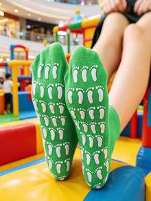 1 Pair Non-Slip Absorbent Wear-Resistant Simple Indoor Socks, Suitable For Home, Play, Yoga - Multicolor - View 3