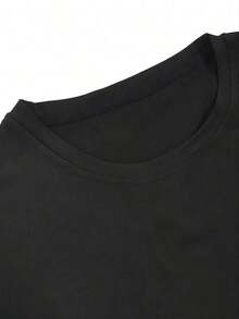 Camiseta de cuello redondo con estampado de la bandera estadounidense de estilo patriótico, diseño de bandera beige, manga corta, estilo casual adecuado para el verano, lavable a máquina, para el Día Nacional y salidas informales, playeras de mujer. - Negro 2 - Ver 5