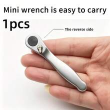 Cờ lê bánh cóc mini 72 răng chất lượng cao, đầu vít dùng cho không gian hẹp, ổ cắm 1/4", bánh cóc đảo chiều tháo nhanh, được làm bằng thép crom vanadi bền chắc, thích hợp cho không gian hẹp, vận hành máy móc, dụng cụ chính xác. - Cờ lê bánh cóc 72 răng - Xem 4
