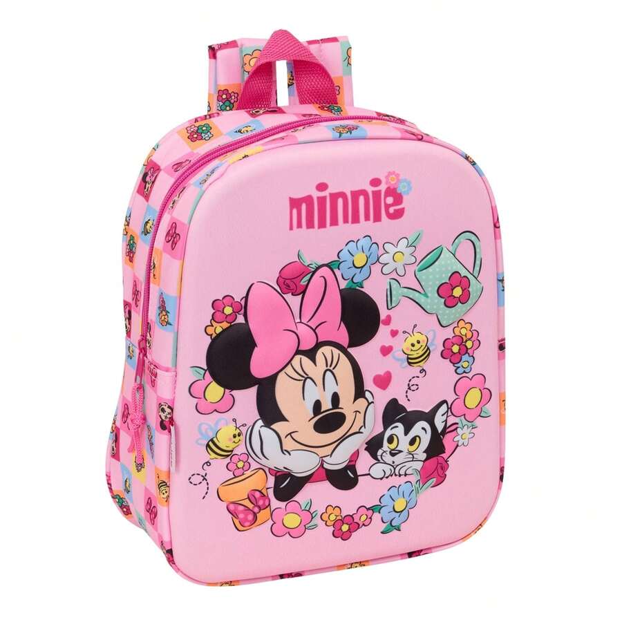 Safta | Mini School Backpacks Disney Minnie Mouse And Mickey Mouse Mickey Mood, Front Pocket With Zipper, Double Zipper Pull In Main Compartment, Top Handle, Adjustable Shoulder Straps - Option 4 - View 1