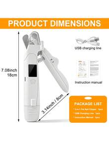 2-In-1 Pet Nail Clipper And Nail File With LED Light, Trimming And Vein Illumination, Built-In Grinding Head For Dogs And Cats - View 8
