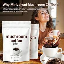 Miriyalyad Organic Instant Arabica Mushroom Coffee, 10 Functional Mushrooms Blend, Non-GMO Filler Free Coffee Powder - 1PCS - View 2