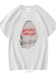 blusas para muje Butthole Surfers T Shirt Austin TX Band Punk Grunge Coneheads Faded XL vintage Washed Unisex Stretched Comfortable Versatile - Blanco - Ver 1