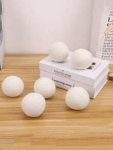 OBOVAY Bộ 1/3/6 quả cầu sấy khô bằng len tự nhiên, giảm tĩnh điện, làm mềm quần áo, chăm sóc vải, họa tiết hình cừu, vật dụng thiết yếu trong gia đình. - Nhiều kiểu dáng - Xem 5