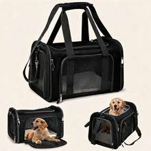1pc Portable Cat Carrier Bag, Foldable Pet Tote With Breathable Mesh, Suitable For Small Dogs And Cats Cat Carrier Cat Bag - Grey - View 10