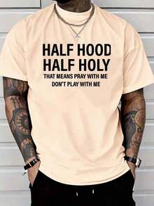 You Play With Me And Pray Together.Printed T-Shirt, 1 Piece,% Cotton, Casual Men's T-Shirt In Season, T-Shirt With Round Neck And Cotton Short Sleeve, Christmas Gift.2025 - 杏色 - 查看 21