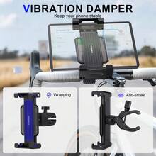 xnyocn Giá đỡ máy tính bảng xoay được dành cho xe đạp tập, phù hợp với điện thoại và máy tính bảng từ 7-11 inch, được thiết kế cho xe đạp tập thể dục, máy chạy bộ và giá đỡ micro, có thể gắn trên tay lái xe đạp tập thể dục. - Xem 4