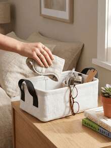 Jute Fabric Bathroom Organizer Basket Decorative Multipurpose Organizer Box - Flat Basket - View 7