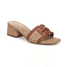 Sam Edelman Women's Waylon Block-Heel Slide Sandals |  | Women Flip-Flops - 濃鬱的干邑色/黃褐色皮革 - 查看 1