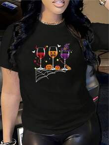 2026Camiseta con estampado de halloween2026 - Negro - Ver 1
