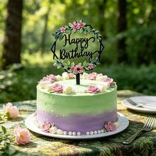 1pc Colorful Happy Birthday Cake Topper Decoration - Cake Insert - View 3