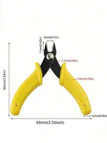 Kìm cắt 3.5 inch, kìm mũi nhọn mini, dụng cụ lắp ráp thủ công DIY cho người mới bắt đầu làm mô hình, kìm cắt cạnh - A - Xem 2