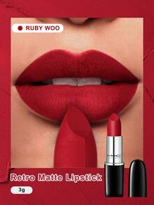 MAC 復古霧面唇膏 - 707 Ruby Woo - 淨重 0.10 Oz/3g - #707 Ruby Woo - 查看 1