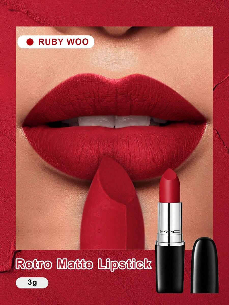 MAC 復古霧面唇膏 - 707 Ruby Woo - 淨重 0.10 Oz/3g - #707 Ruby Woo - 查看 1