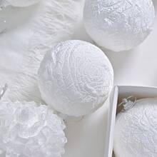 12pcs White Christmas Balls, 3.15 Inch Each, With Various Textures And Shapes, Essential For Holiday Decoration, Perfect For Christmas Tree, Holiday Party And Creating A Charming Atmosphere - 12pcs - View 7