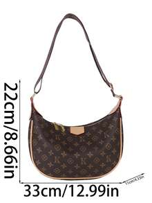 Women's Presbyopic Shoulder Underarm Dumpling Bag - Brown - View 11