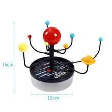 1 Set DIY Solar System Model Kit: Includes Planets Components + 3D Rotating Planetarium Display Stand (With Saturn Ring), Suitable For Home And Office Use - Multicolor - View 5