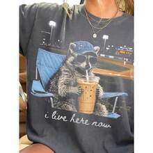 A 100% Women's Crew Neck T-Shirt, Women's Clothing For Spring And Summer, A Stylish And Casual Option, Fun Prints, Festive Occasions, Local Delivery - [] - 查看 6