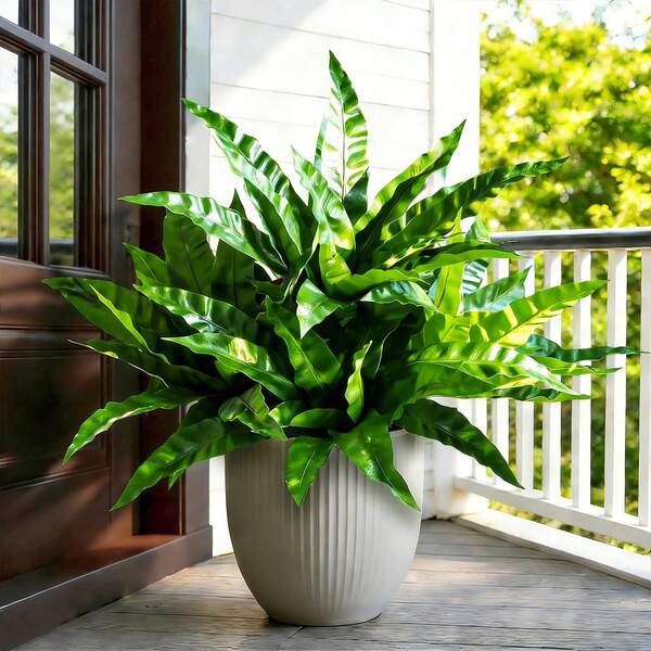 Large Artificial Fern Plant, UV-Resistant Outdoor Fake Plant With 3D Realistic Texture, Suitable For Indoor Decor, Home Decor, Wedding Decor, Outdoor Decor, Garden Decor, Yard And Garden Supplies, Graduation Party Supplies, Wedding Supplies, DIY Decor, Spring Decor, Summer Decor