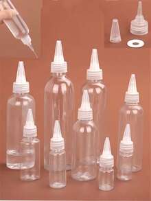 1/3/5/7/10/12pcs Squeeze Plastic Bottles, Squeezable Plastic Bottles, Wash Bottles, Empty Liquid Packaging Containers, 50ml Or 100ml, Cosmetic Mini Dispenser Bottles, Beauty Salon Essential Small Plastic Bottles, Lotion Bottles, Travel Mini Dispenser Containers - Multicolor - View 2
