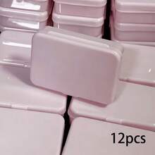 12/8/5/3/1pcs Large Capacity Jewelry Storage Box - Transparent Plastic Material, With Hinged Lid, Can Be Used To Organize Small Items, Handicrafts, Jewelry And Hardware Accessories - Durable And Easy To Use Storage Solution - Pink Storage Box - View 11
