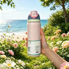 32oz Stainless Steel Insulated Water Bottle - Leak-Proof Sports Water Bottle With Dual Function Spout, Flip Lid Straw And Wide Mouth Design - 24 Hour Temperature Retention - Suitable For Fitness, Travel And Daily Use - Multicolor - View 5