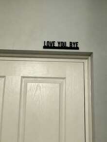 1 PC Warm LOVE YOU. BYE Letter Door Topper Decor, Hole-Free Self-Adhesive Creative Home Ornament, Minimalist Indoor Door Frame & Entryway Wall Decor - Multicolor - View 4