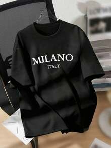 Women's Casual Loose Fit T-Shirt With Dachshund Dog Print, Breathable And Comfortable, Short Sleeve, Round Neck, Printed With The Phrase "I'm More Interesting Than You", Soft Cotton, Perfect For Everyday Wear And Urban Style For Pet Lovers - 黑色 2 - 查看 1
