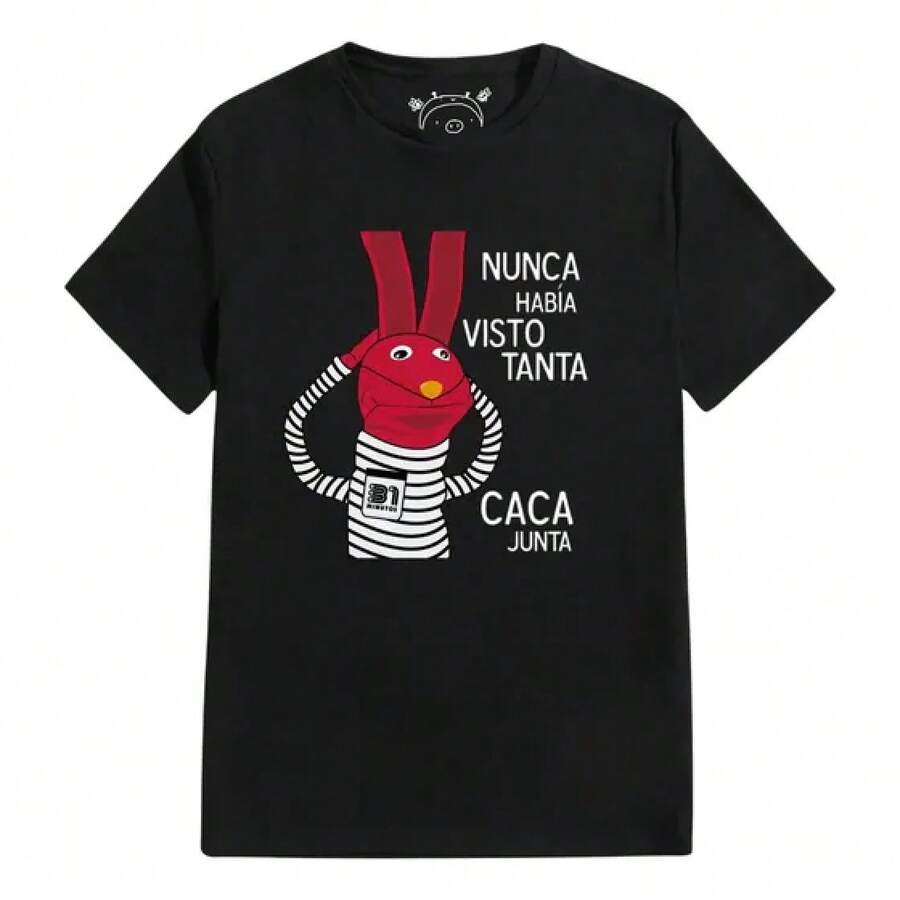 31 Minutos Juan Carlos Bodoque Christmas T-Shirt, 2026 World Cup, 2026 World Cup Album, Blouses - 黑色 - 查看 1