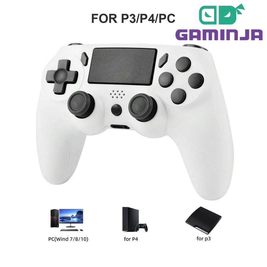 GAMINJA P47 无线控制器,兼容 P4/P4 Slim/P4 Pro/PC,双震动,扬声器,六轴陀螺仪,耳机插孔,触摸板 - 彩色 - 查看 1