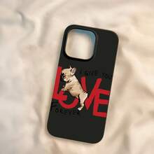 New Hot-Selling Mobile Phone Case With Cute French Bulldog Pattern, Anti-Fall Design, Protective Cover For Both Men And Women, Large Hole Matte, Ultra-Thin, Shockproof, Fashionable And Creative, All-Inclusive Thickening, Suitable For Iphone11, 12, 13, 14, 15, 16 Pro Max, XS, XR, X, 7, 8plus, Mini, SE, Classic And, Can Be Gifted To Male Or Female Friends - màu đen - Xem 7