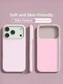 新款奢華柔軟防震米色手機殼，適用於 iPhone 17 16 15 Pro 14 Plus 13 12 11 17 Pro Max Air XR XS Max X/XS 7/8 Plus 7/8，防摔防滑光滑設計，親膚材質 - 紫丁香色 - 查看 12