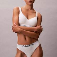Calvin Klein Calvinklein Maximum Cotton Thong Underwear  Women  Panties QD5292 - Hoa thạch thảo tuyết - Xem 1