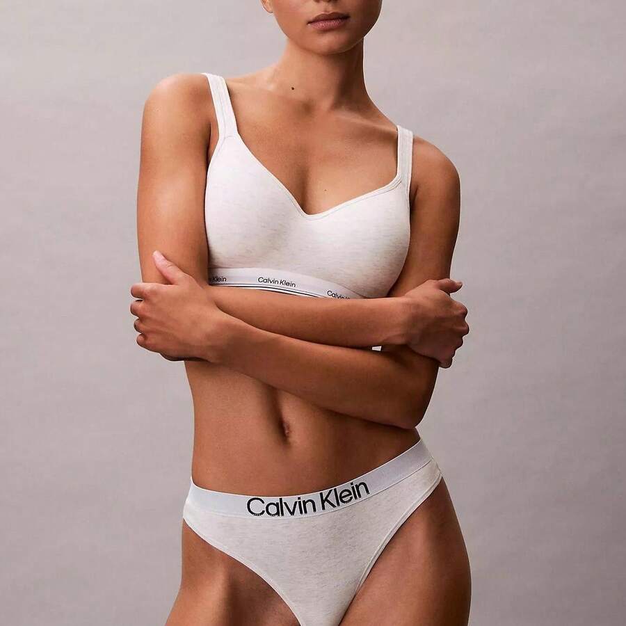Calvin Klein Calvinklein Maximum Cotton Thong Underwear Women Panties QD5292 - Hoa thạch thảo tuyết - Xem 1