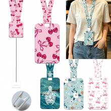1 Set (Badge Clip + Card Holder + Lanyard) Cute Turtle ID Badge Holder With Detachable Blue Lanyard, Suitable For Medical Workers, Teachers, Office Staff, Interns, Employees, Holiday Gift - Fashionable - View 2