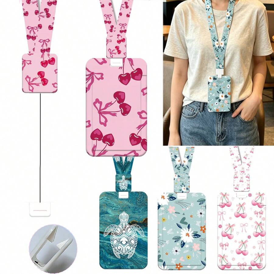 1 Set (Badge Clip + Card Holder + Lanyard) Cute Turtle ID Badge Holder With Detachable Blue Lanyard, Suitable For Medical Workers, Teachers, Office Staff, Interns, Employees, Holiday Gift