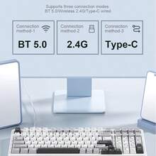 AULA F99 Pro 99% Keys Gasket-Mounted Mechanical Keyboard Tri-Mode Gaming Keyboard RGB Customized Gaming Keyboard Wireless Gaming Keyboard/2.4G USB Type-C - View 9