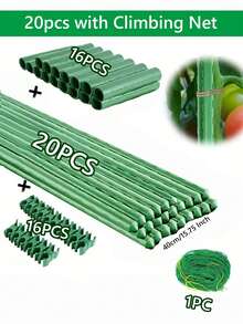 12Pcs / 20Pcs / 30Pcs Adjustable Plant Trellis Kit Including Connector Accessories, For Indoor Outdoor Plant Climbing, Fruits Vegetables, Vines And Flowers, Outdoor Cucumber Plant Support Cages With Connecting Pipes For Garden Pergola Garden Supplies - Climbing Trellis - View 14