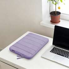 TECOOL Túi đựng laptop kiểu dáng phồng, tương thích với MacBook Air Pro 13 14 inch M1 M2 M3, Air 15 inch M2 M3 2023, 13" Neo 2026, 13.5 14 15.6 IdeaPad HP Notebook, túi máy tính nhẹ và chống nước, màu tím nhạt. - Màu Lilac Tím - Xem 5