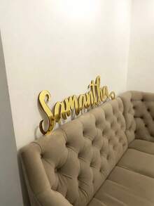 Customized Mirror Acrylic Name Plate, Mirror Acrylic Name Plate, Multiple Font Options, Laser Cutting, Versatile Wall Decor, Perfect For Bedroom And Living Room, Personalized Elegant Laser Cut Shiny Label Gift, Birthday And Graduation Commemoration - Multicolor - View 6
