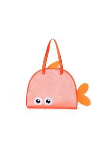 Bolsa de playa de malla con forma de pez lindo, organizador de juguetes de gran capacidad, transpirable & de secado rápido para niños, perfecto para playa, piscina & viajes - Ver 12