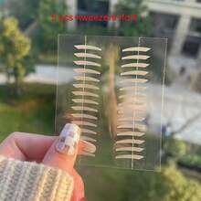 狐狸眼拉提眼皮貼，隱形自然無縫眼皮貼紙，適合女性，強力支撐下垂眼尾，局部微調化妝貼 - 裸色 - 查看 9