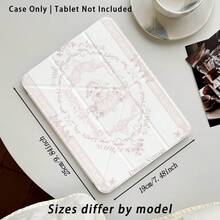 Bunnies 壓克力水晶平板保護殼附支架，兔媽媽與花卉圖案設計，適用於 Honor Pad 8/9/10、Honor GT 11.5inch/X7/X8A/X9/X8Pro/X9Pro/V9/V8 Pro、Matepad 11 吋 2023/2022、Apple 第 10 代/11 2025 (A16) - 彩色 - 查看 3