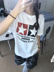 Women's T-Shirt For Spring And Summer - 白色 - 查看 4