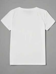 Plus-Size Women's Clothing: When Hate Is Strong, Love Must Be Even Stronger. Women's Crew Neck T-Shirt, Comfortable And Soft. - 白色 - 查看 2